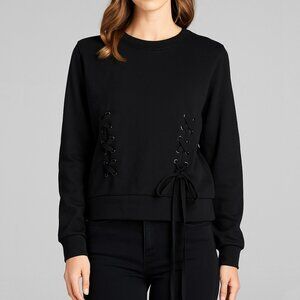 Boutique Moschino Lace-Up Sweatshirt